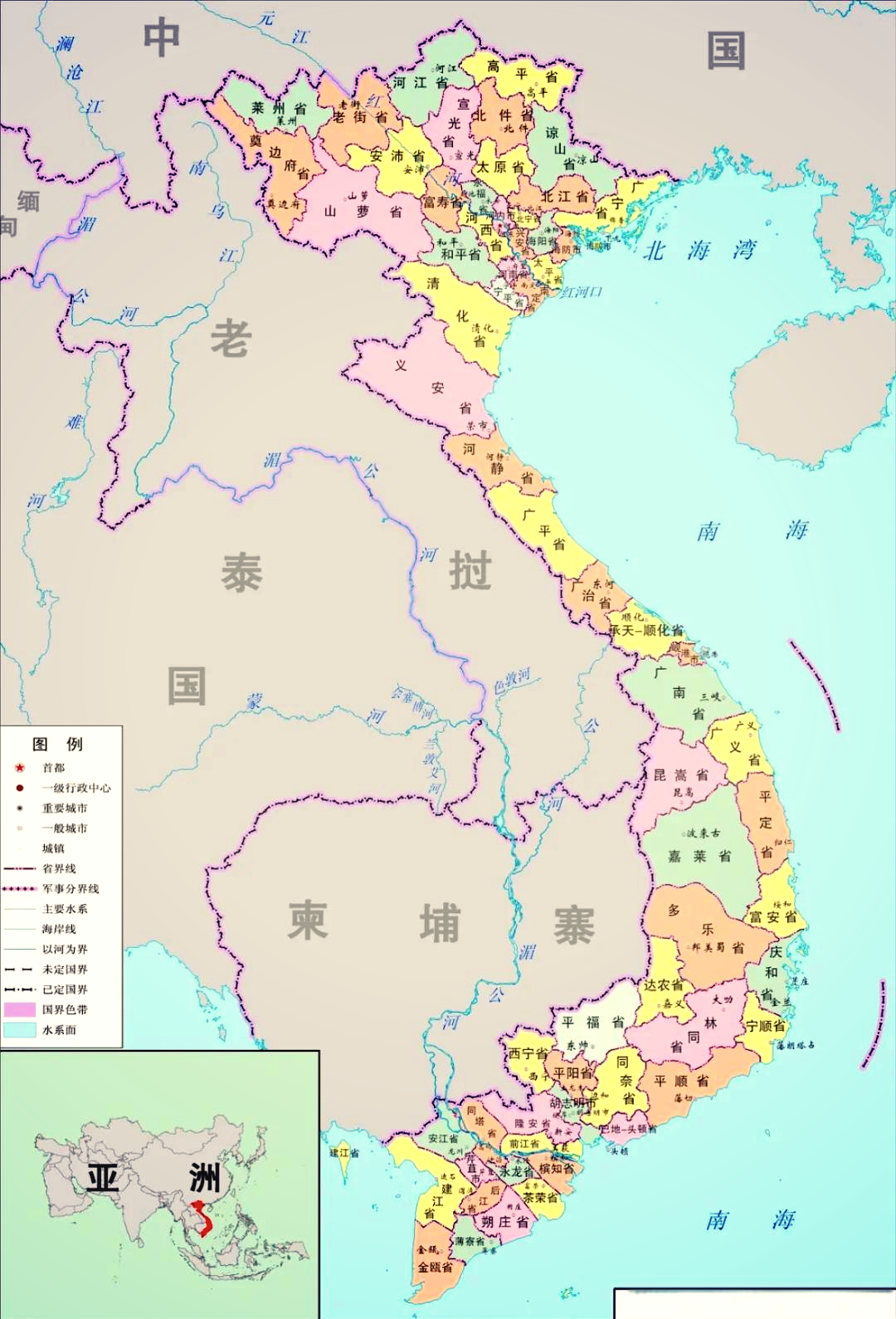 越南地图高清版大图
