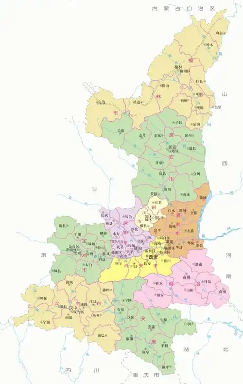 陕西地图