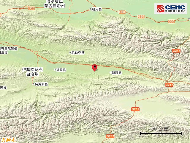 新疆新源县地图
