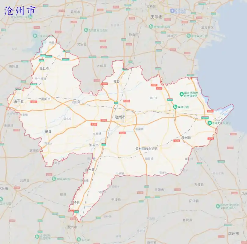 沧州地图高清版大图