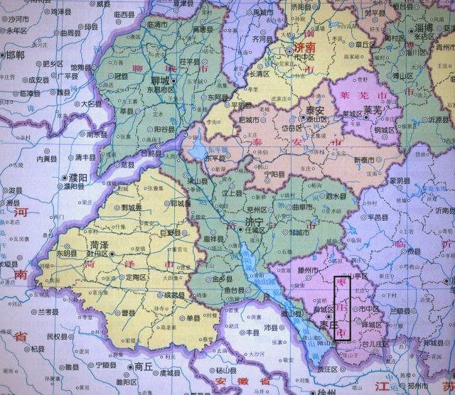 枣庄市地图高清版