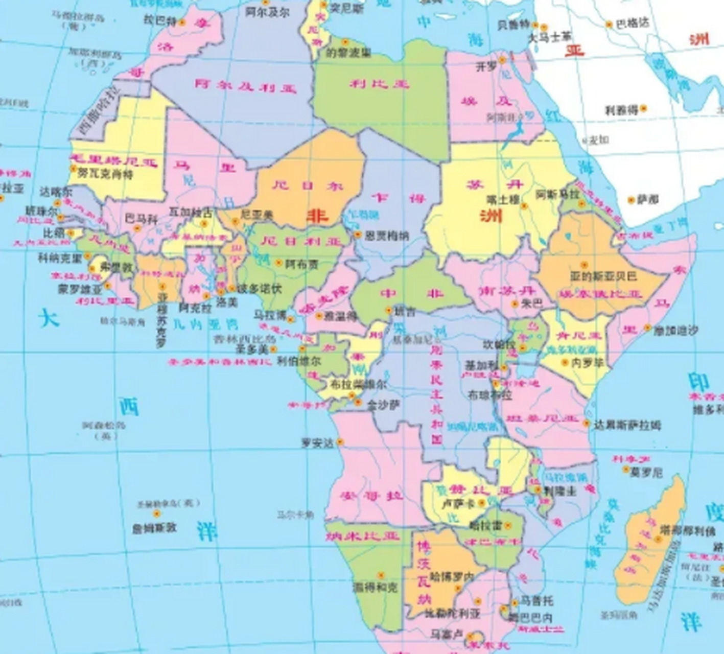 非洲地图高清版免费