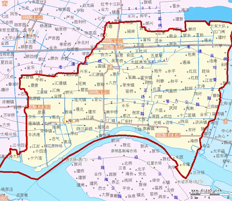 海门地图全图
