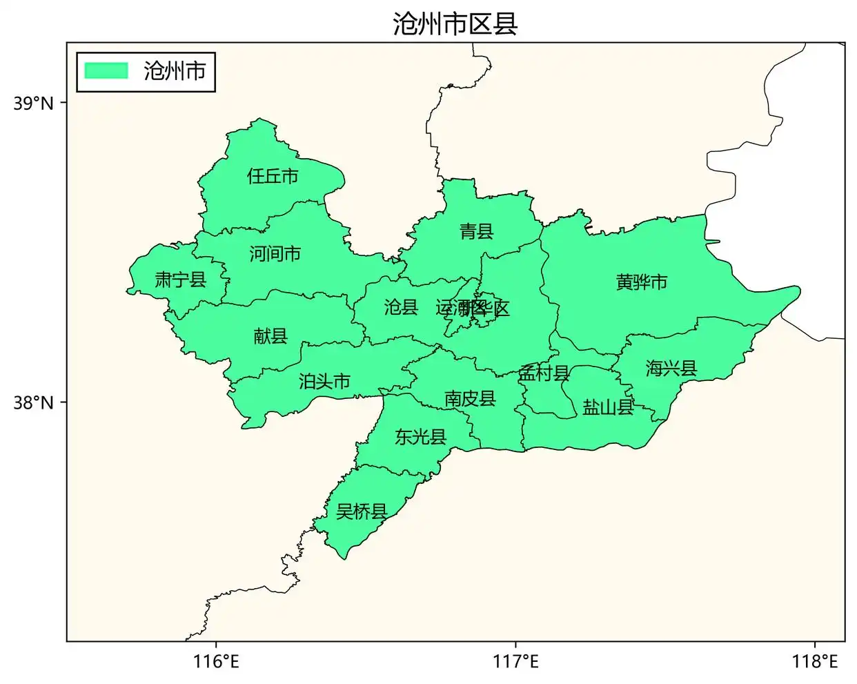 沧州地图高清版大图