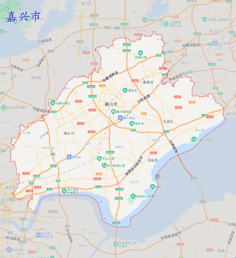 嘉兴市地图全图