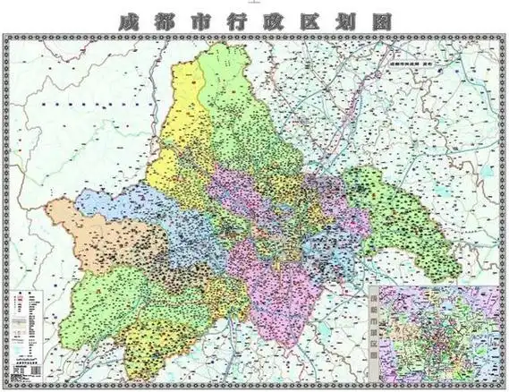 成都市旅游地图