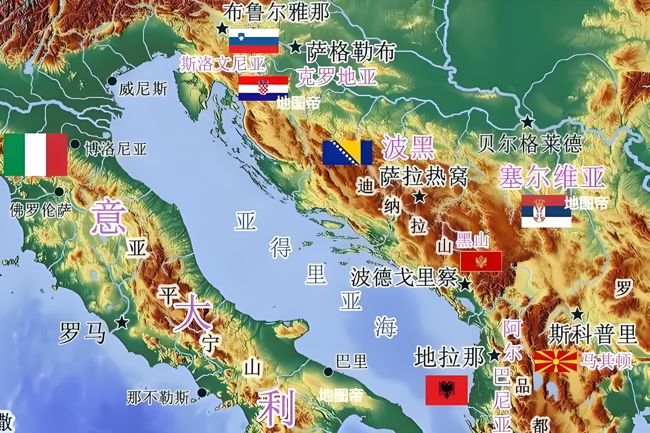 亚得里亚海地图