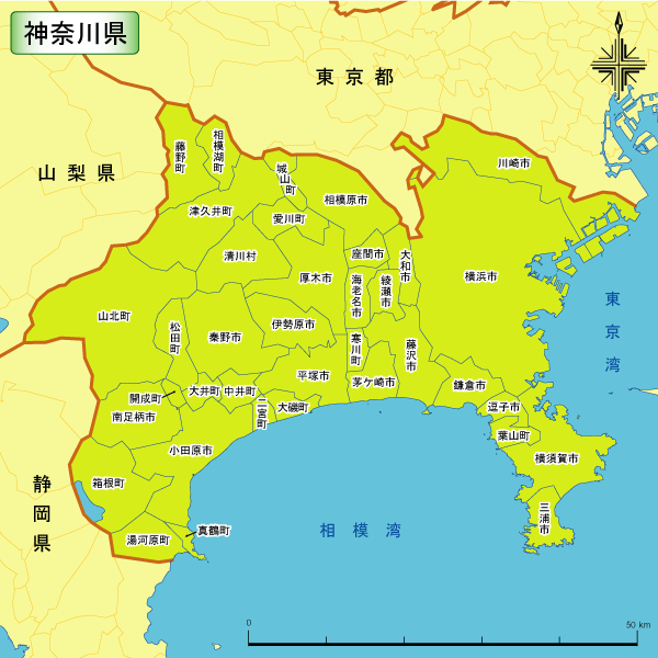 神奈川地图