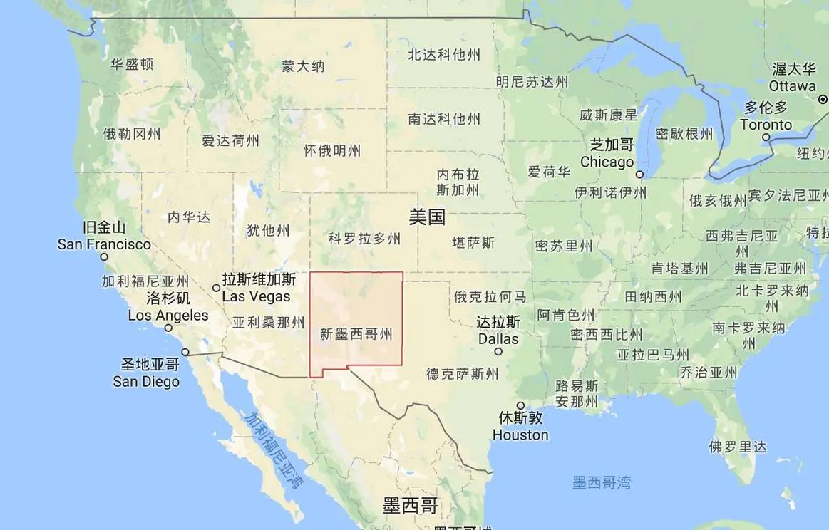 新墨西哥州地图