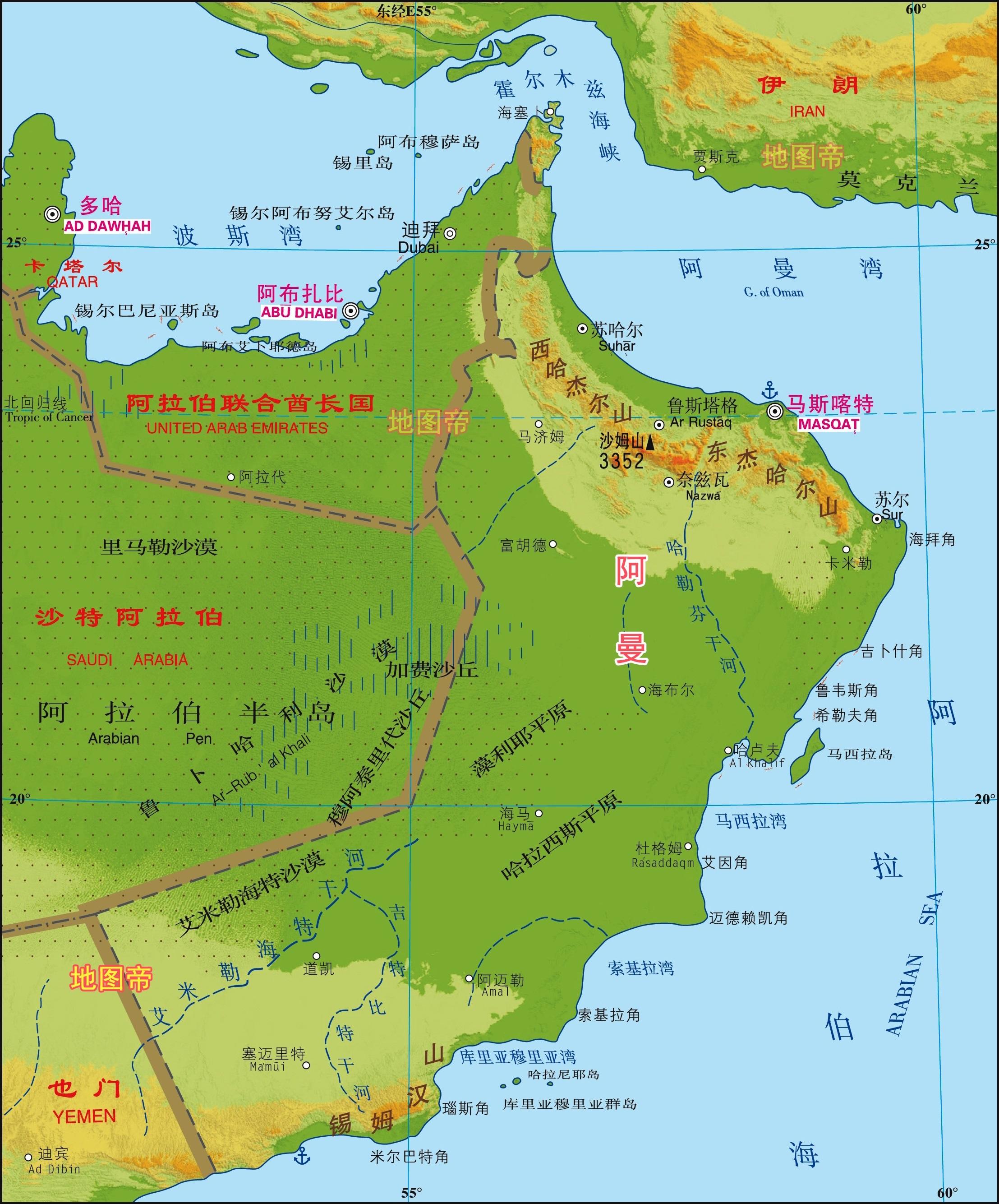 波斯湾地图