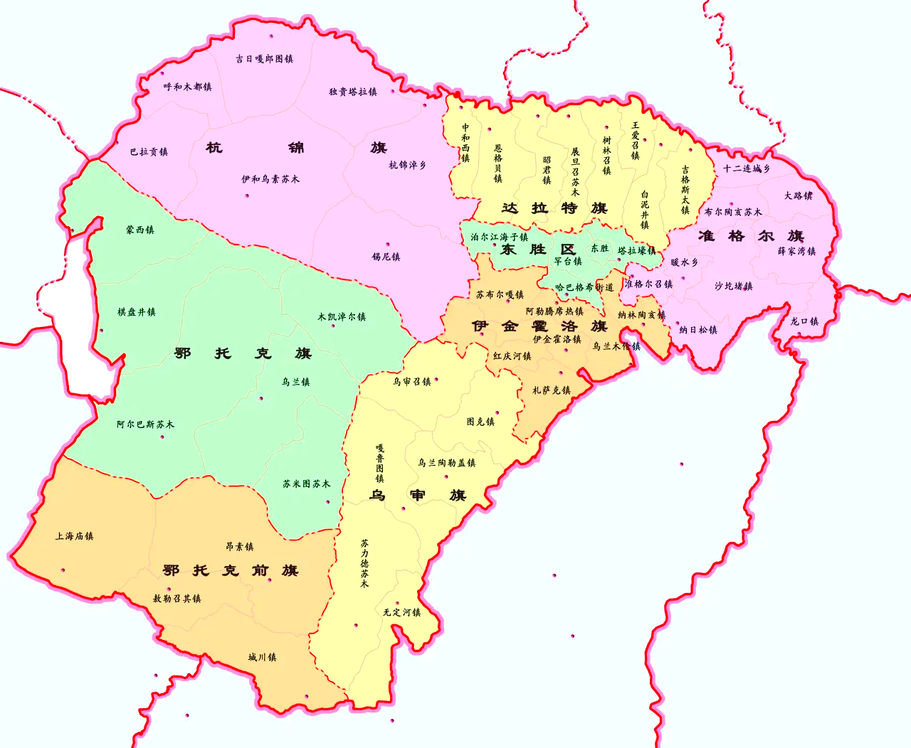 鄂尔多斯地图