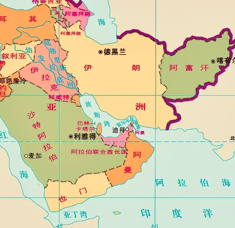 波斯湾地图