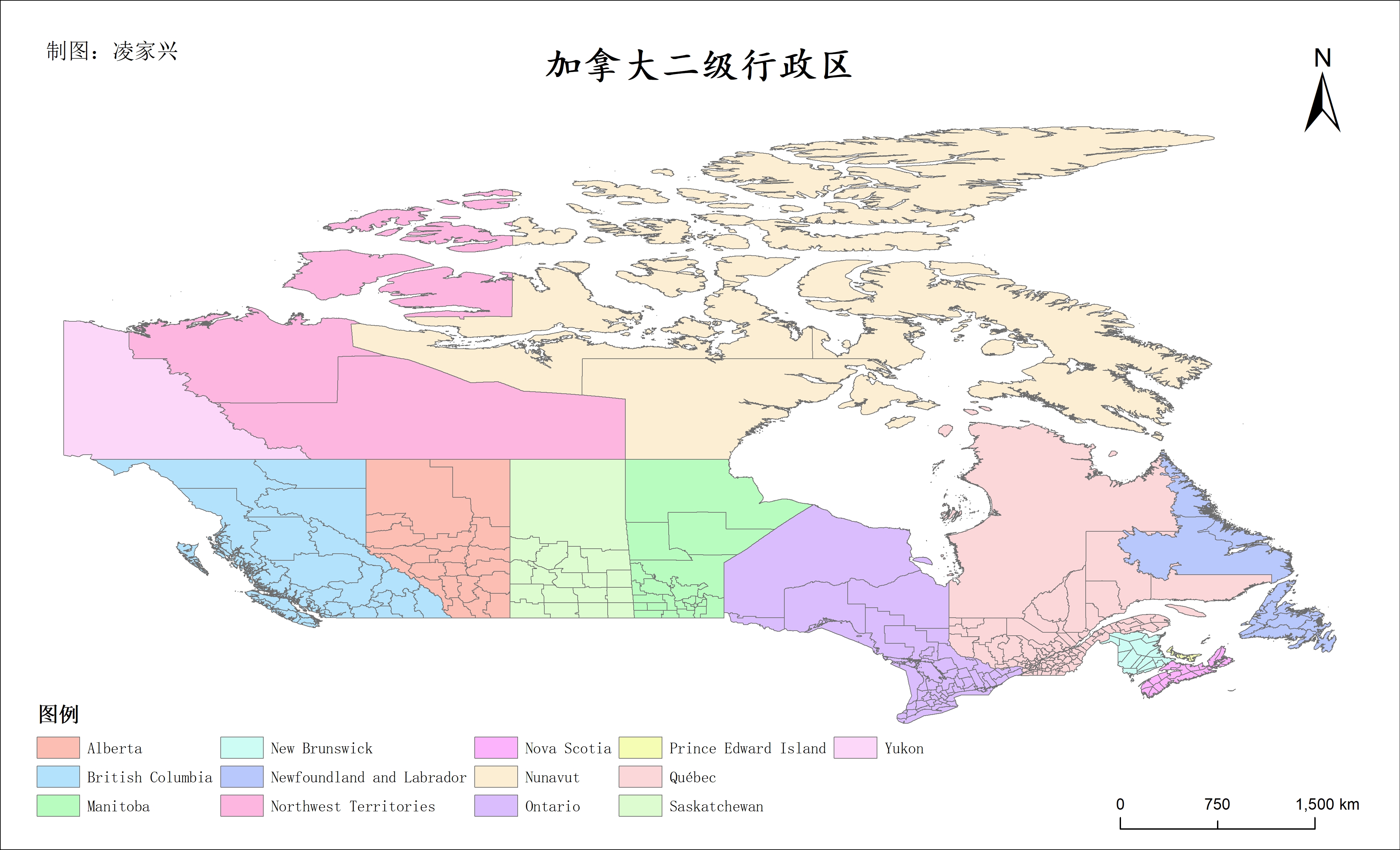 加拿大地图高清版大图