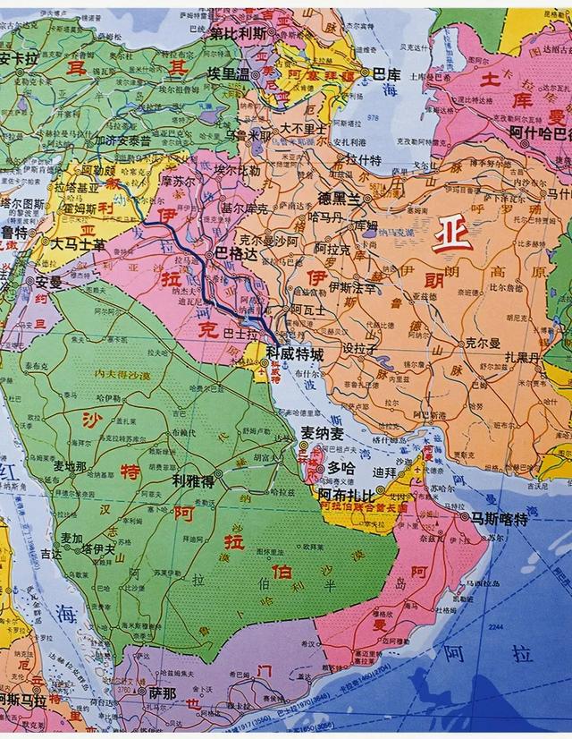 波斯湾地图