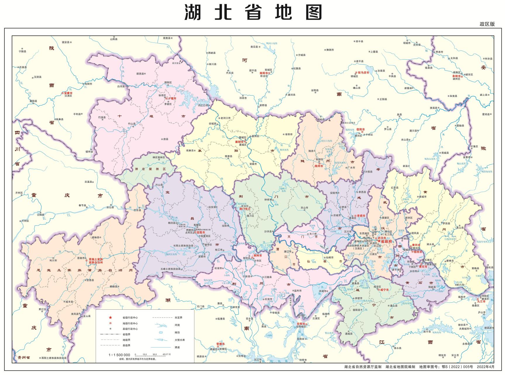 湖北地图高清版大图