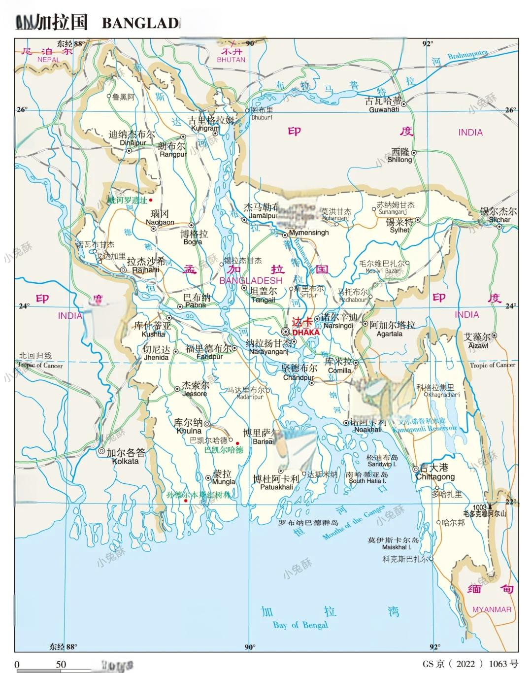 孟加拉国地图