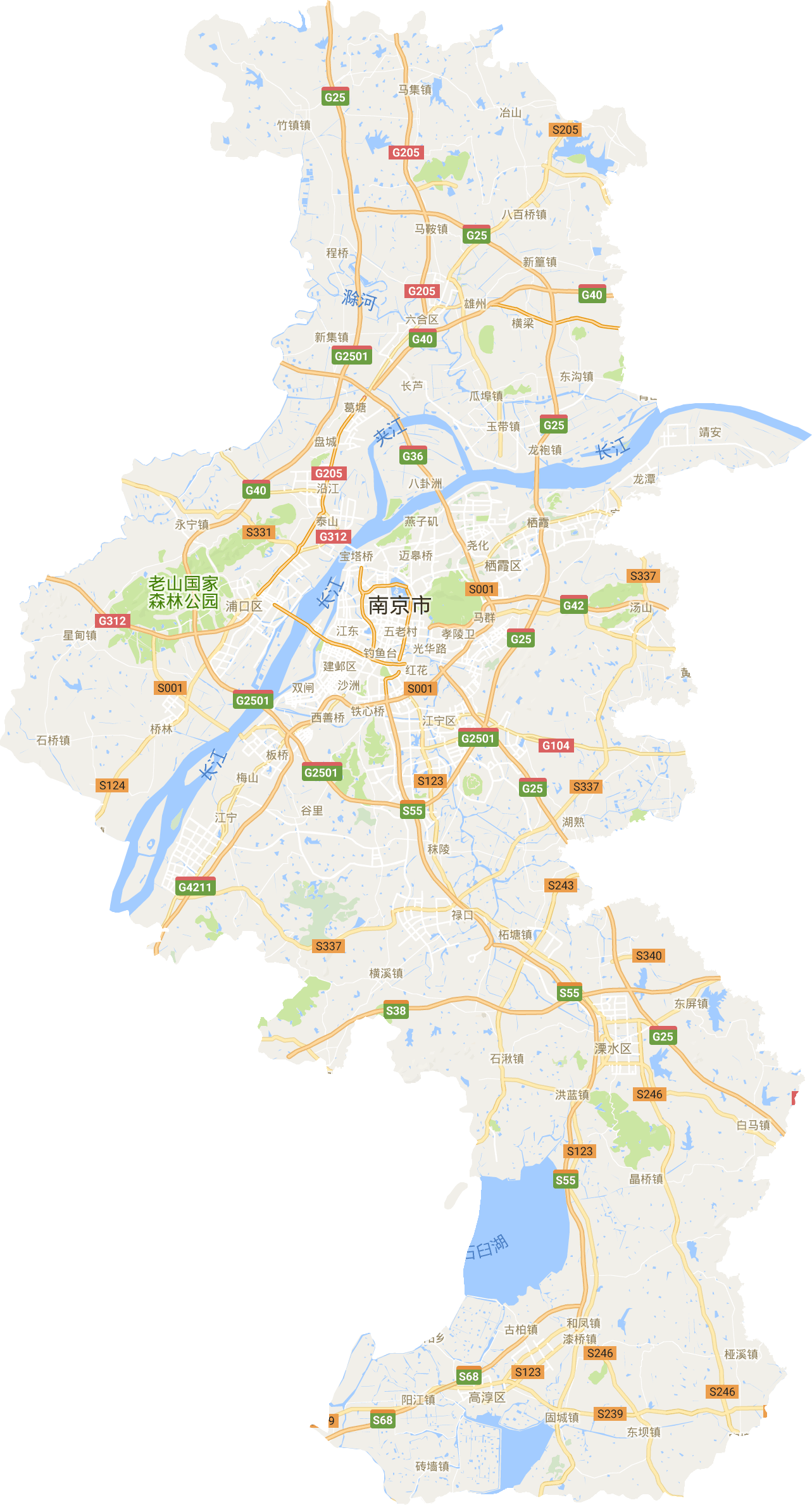 南京市地图全图高清版