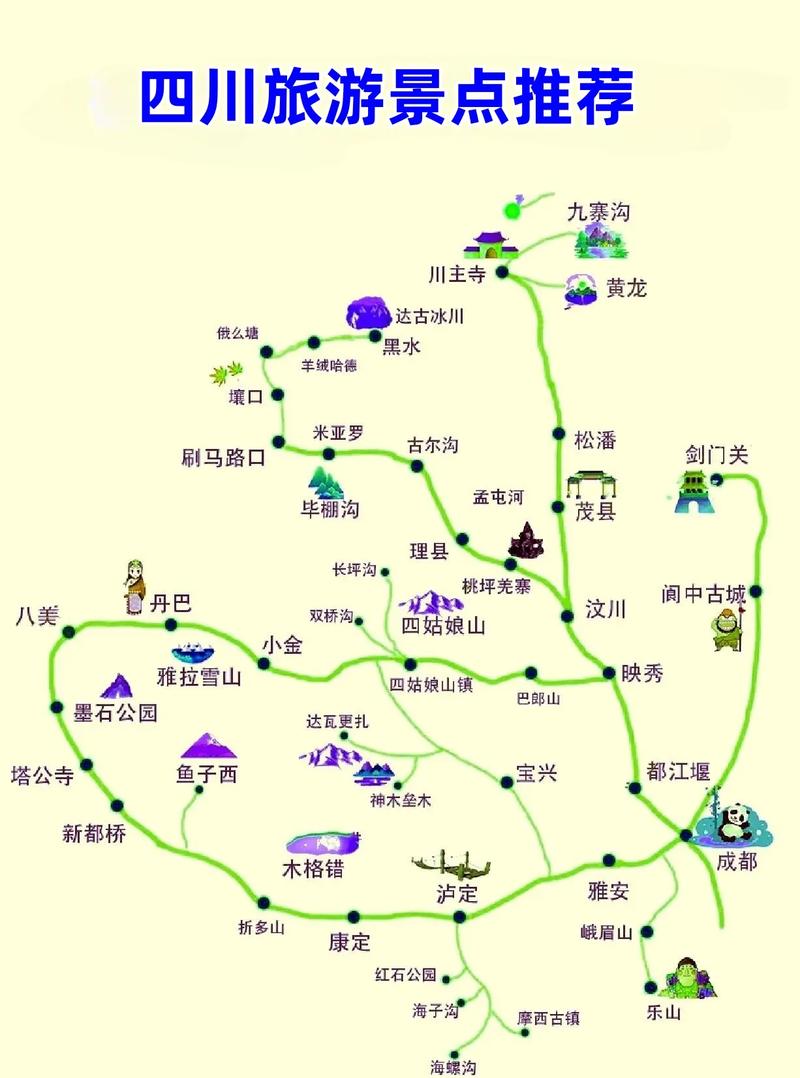 四川旅游地图