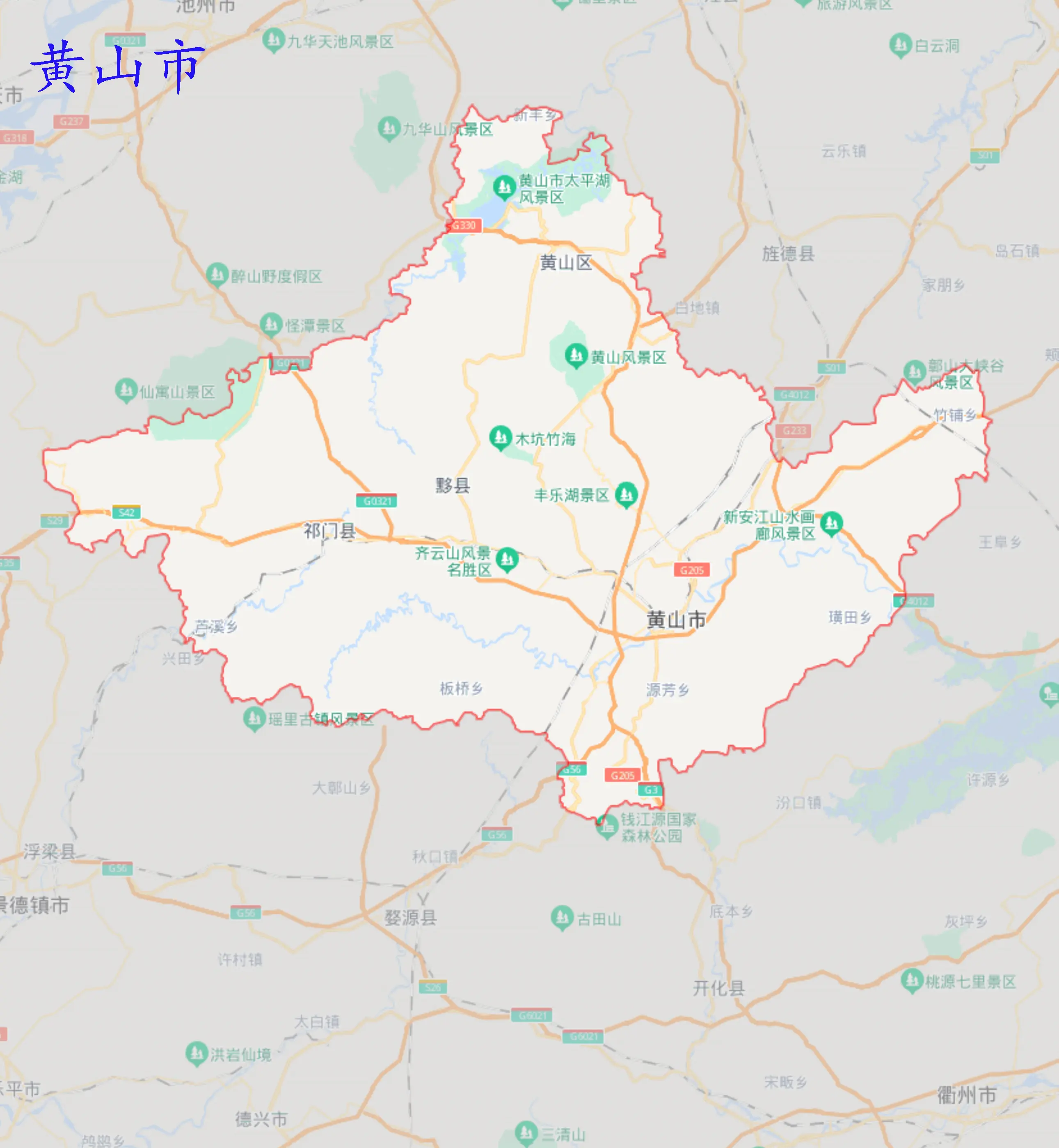 黄山地图