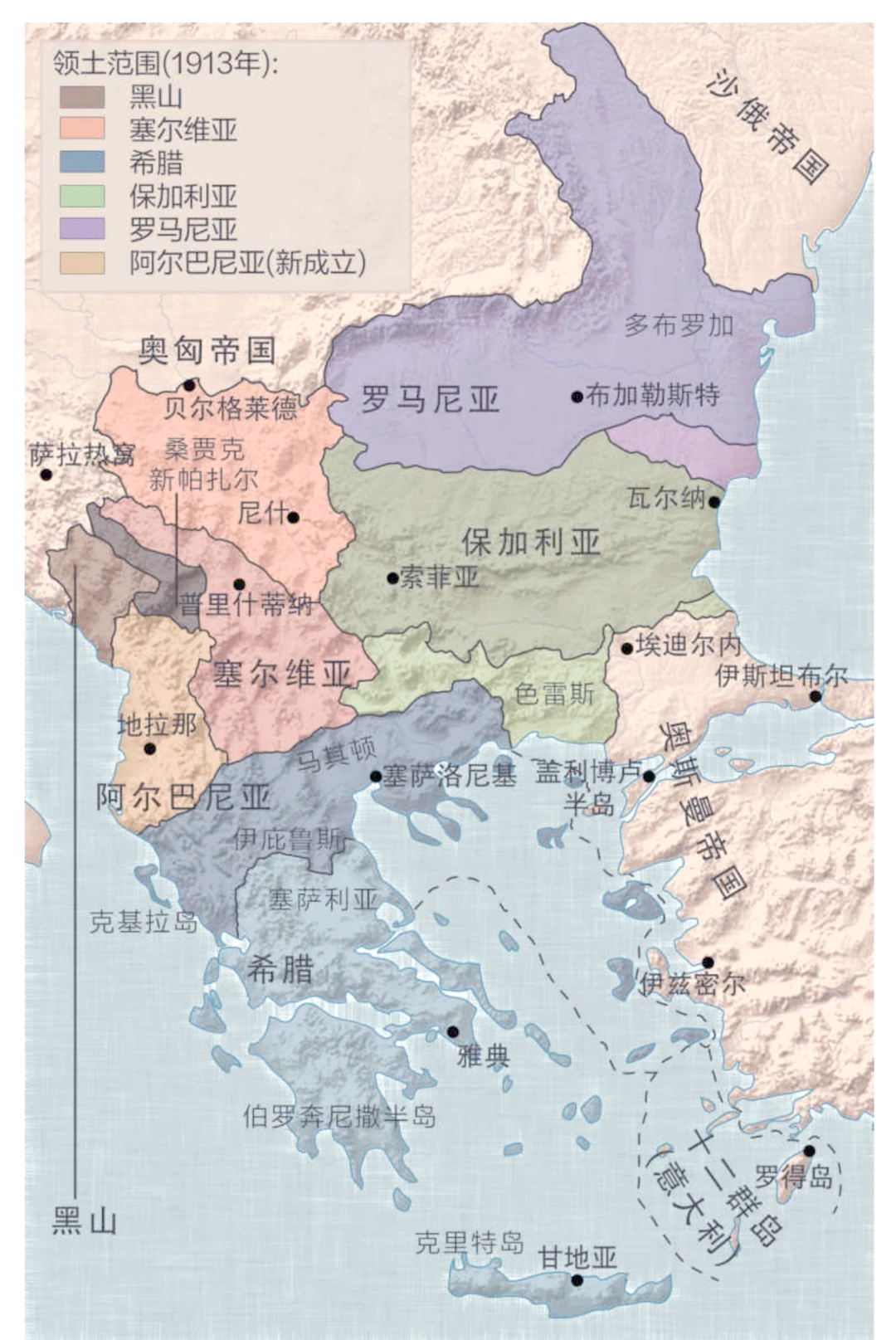 巴尔干半岛地图