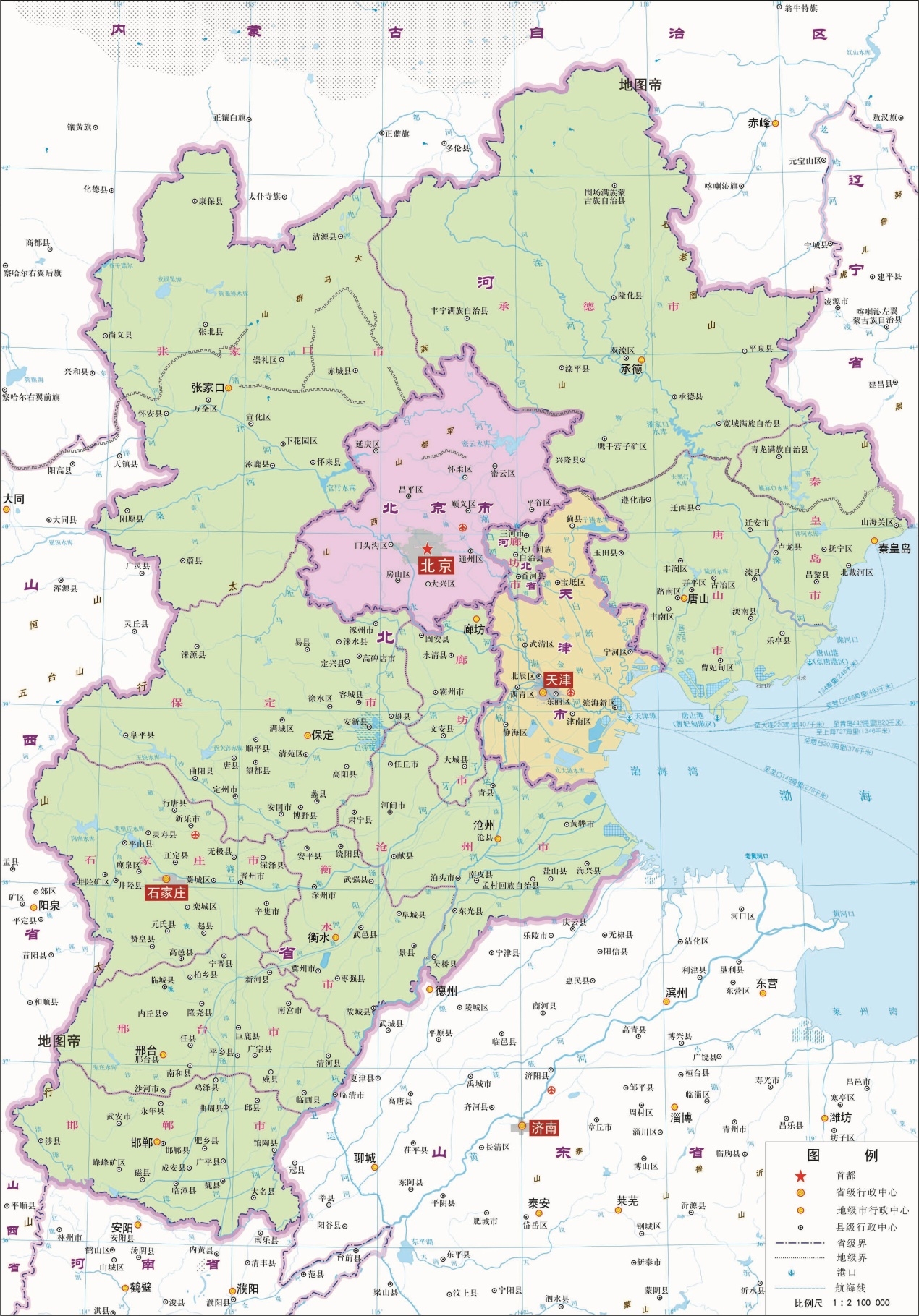 京津冀地图