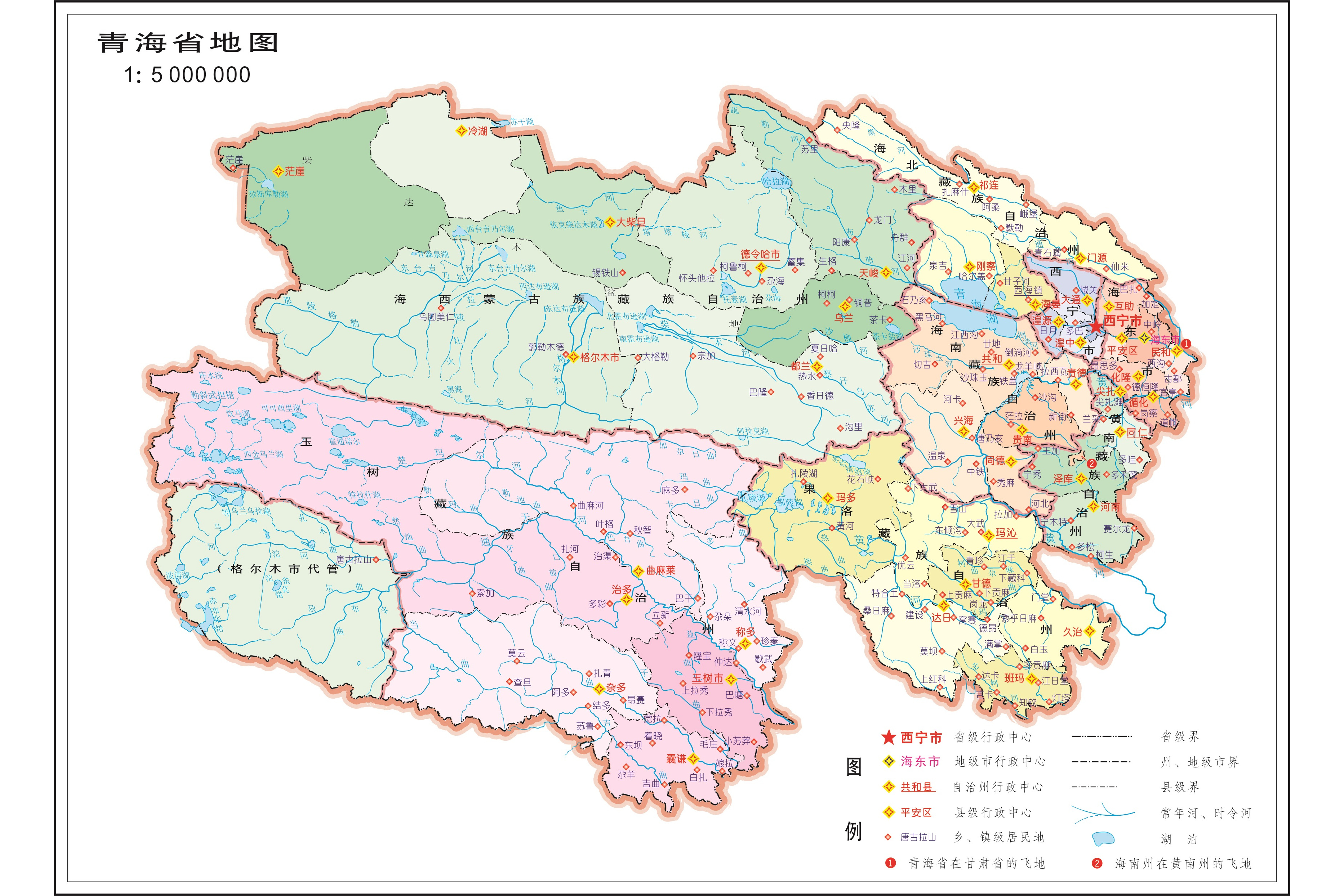 青海地图高清版