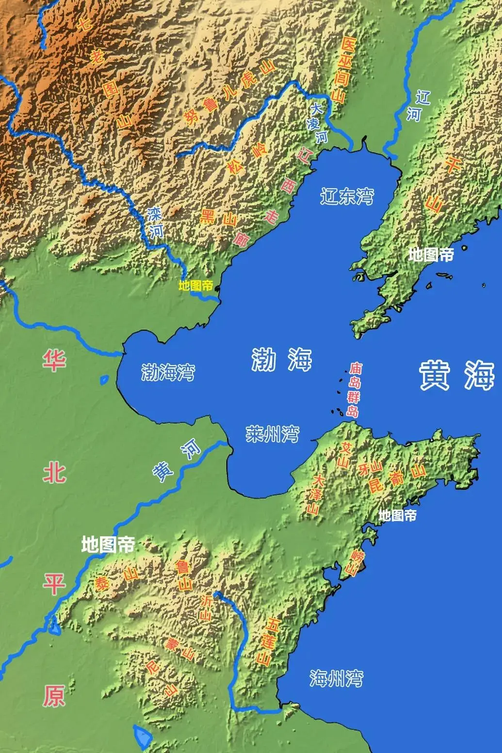 渤海湾地图