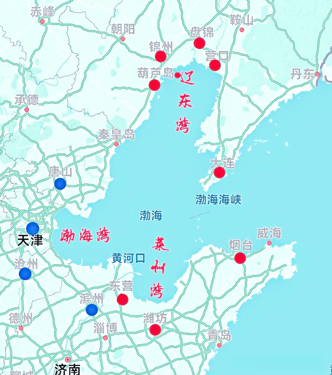 渤海湾地图