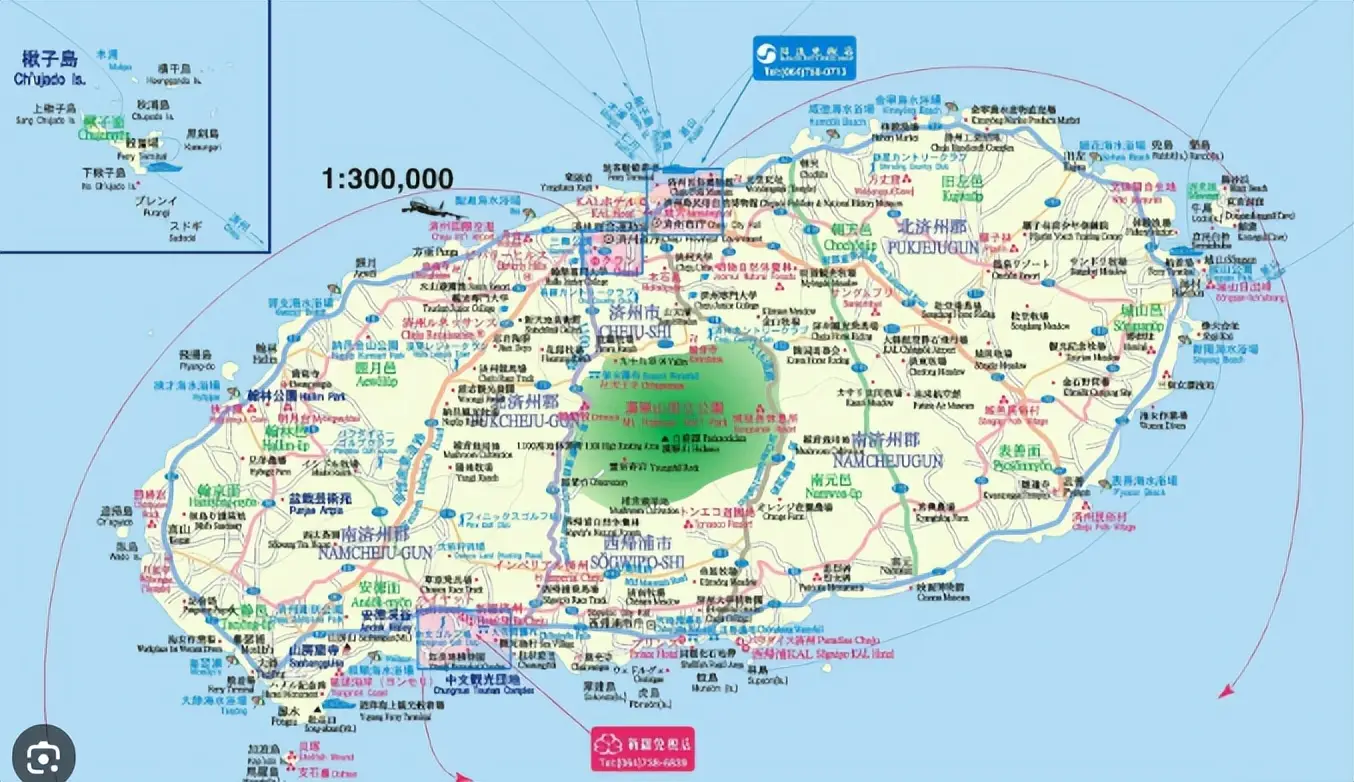 济州岛地图