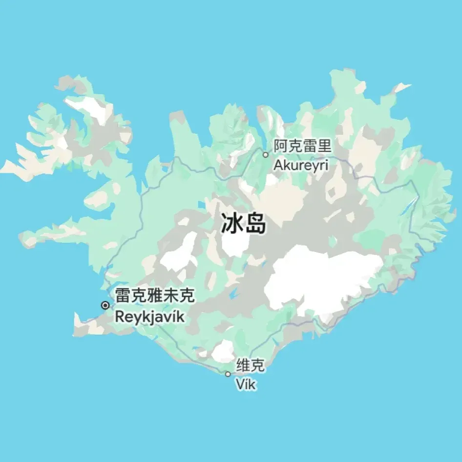 冰岛地图