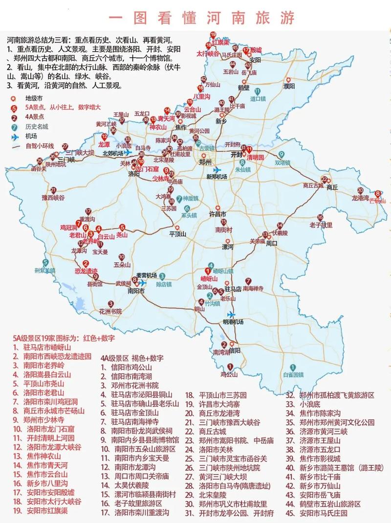 河南旅游地图