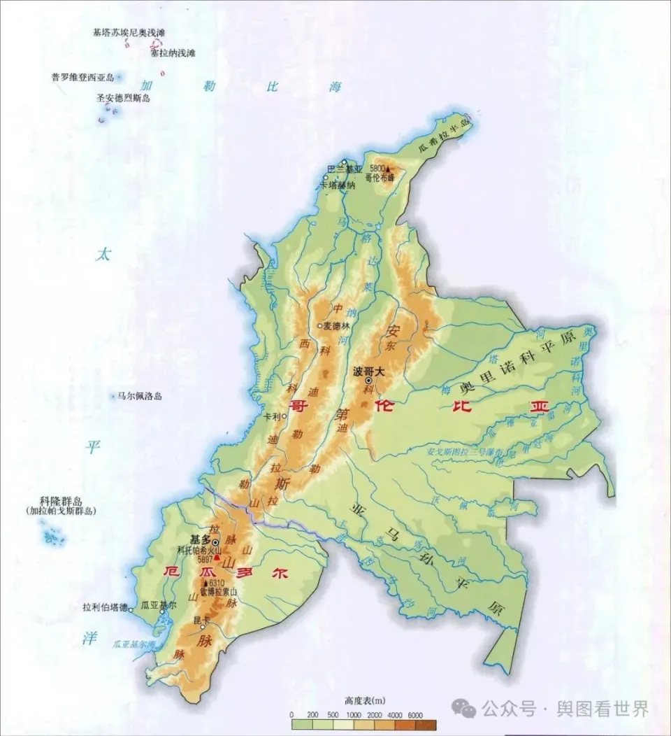 哥伦比亚地图