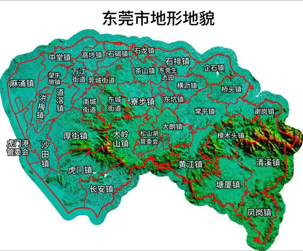 东莞行政地图