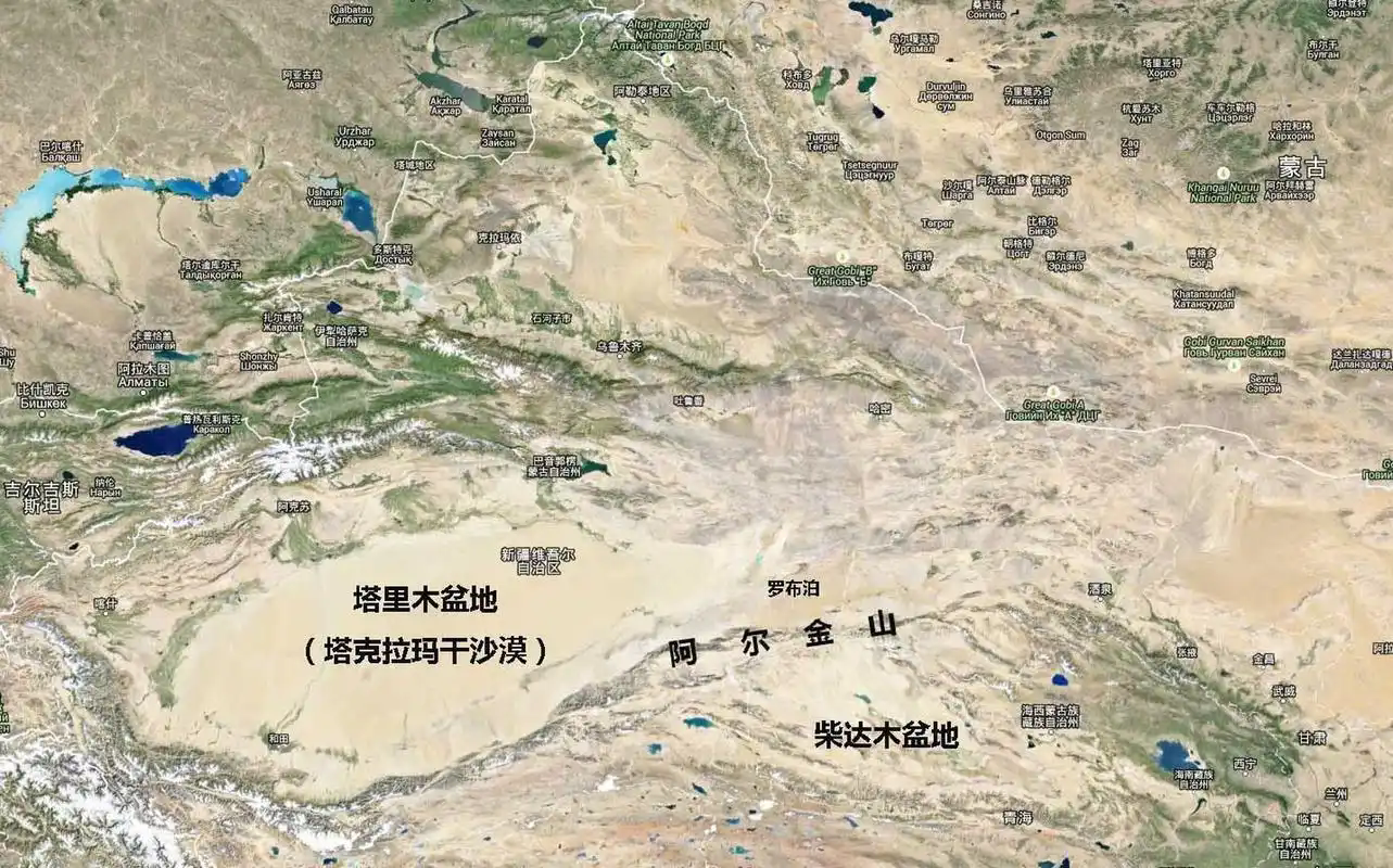 柴达木盆地地图