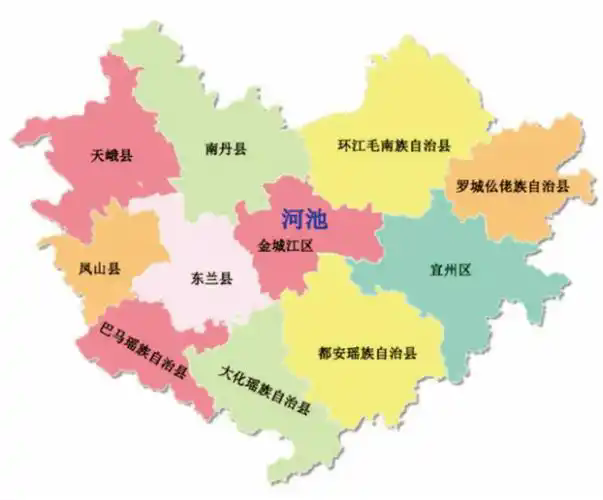 河池旅游地图