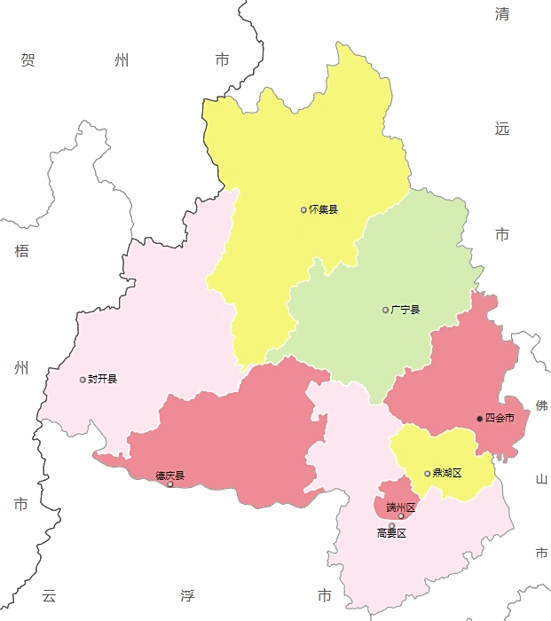 广东省肇庆地图