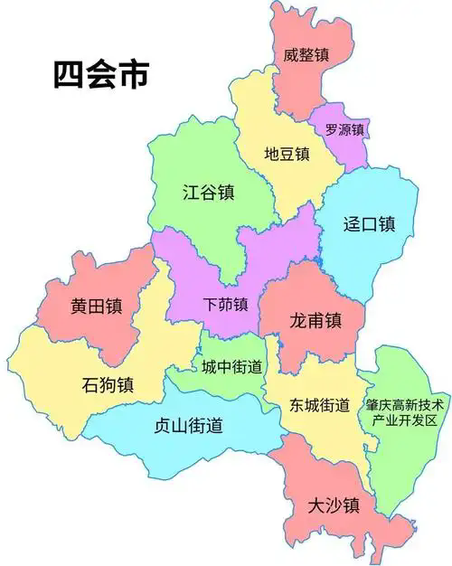 广东四会地图