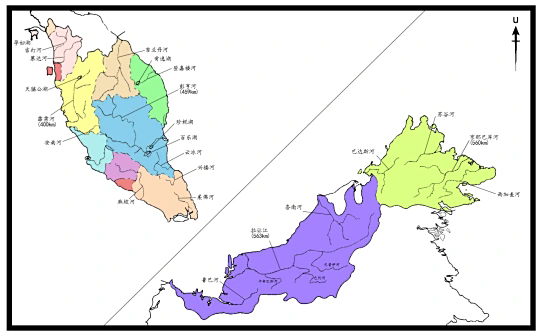 东马来西亚地图