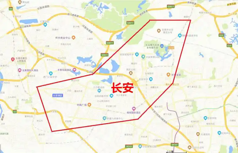 东莞市长安镇地图