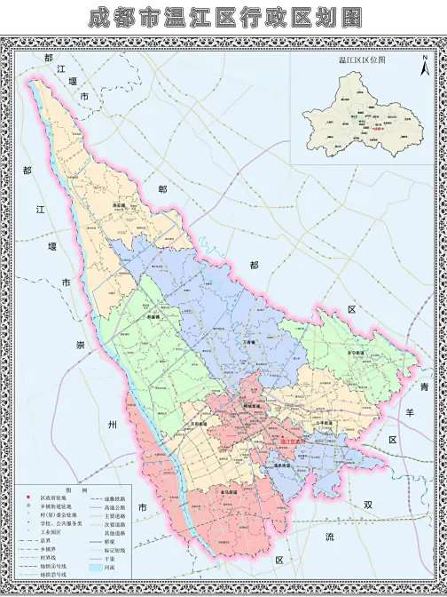 温江区地图