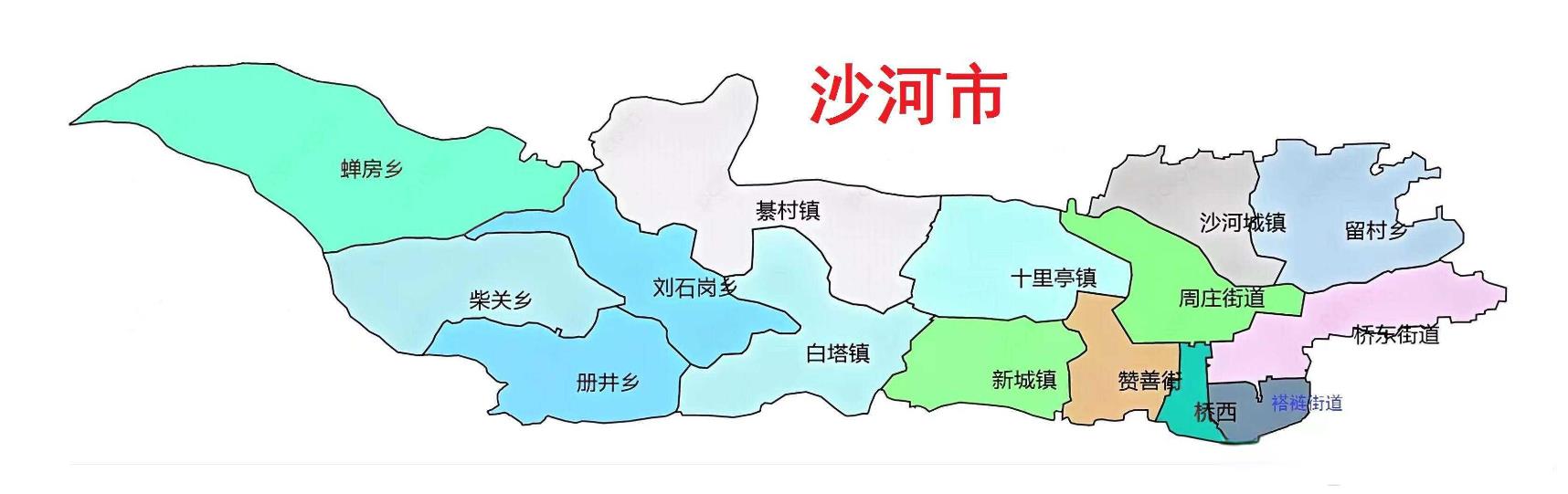 沙河市区地图