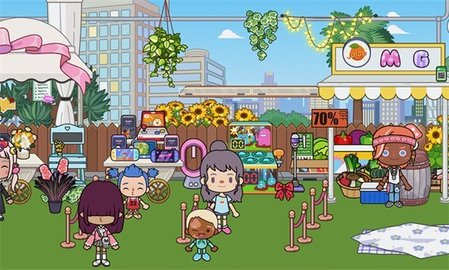 米加小镇户外咖啡馆无广告