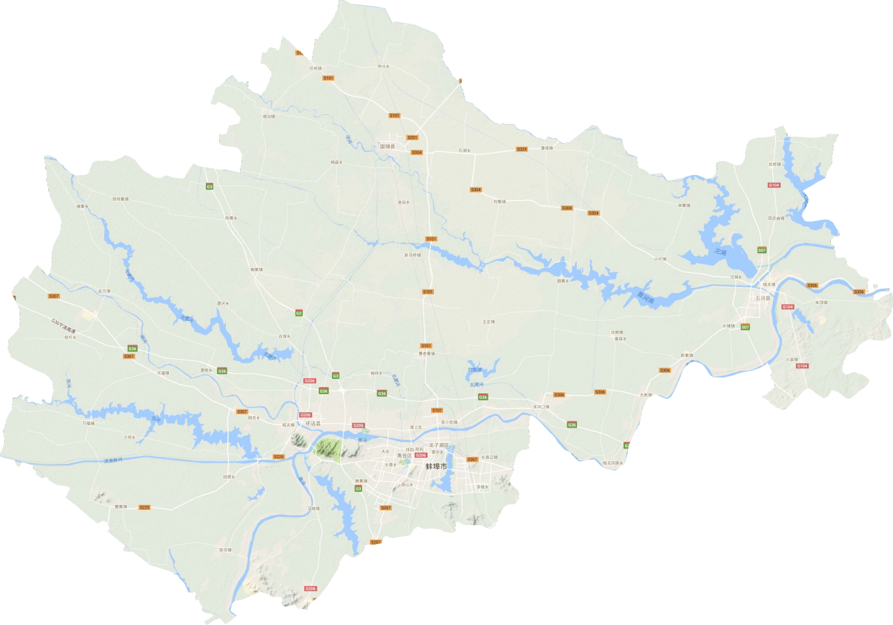 蚌埠市区地图