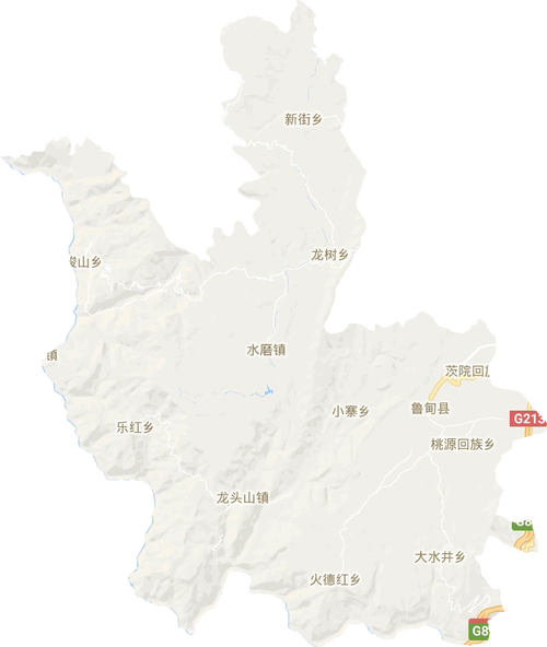 鲁甸县地图