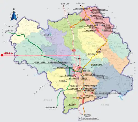 广西武鸣县地图