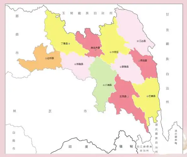 芒康地图