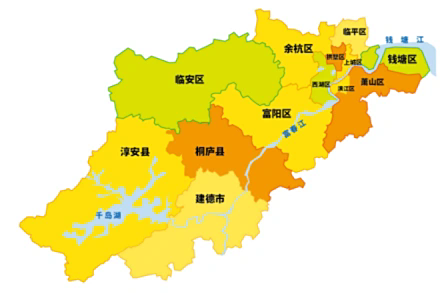 中国杭州地图