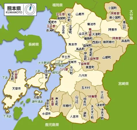 熊本县地图