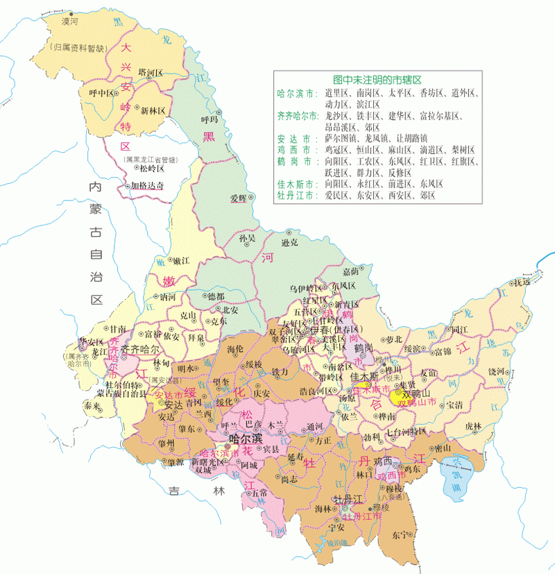 黑龙江省地图高清全图