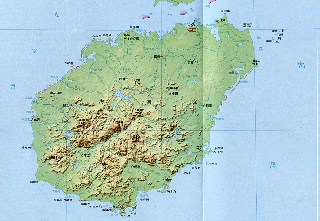 海南地图全图